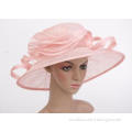 Light Pink Flower Cascade Womens Church Hats , Sinamay Ladi